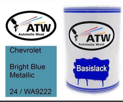 Chevrolet, Bright Blue Metallic, 24 / WA9222: 500ml Lackdose, von ATW Autoteile West.